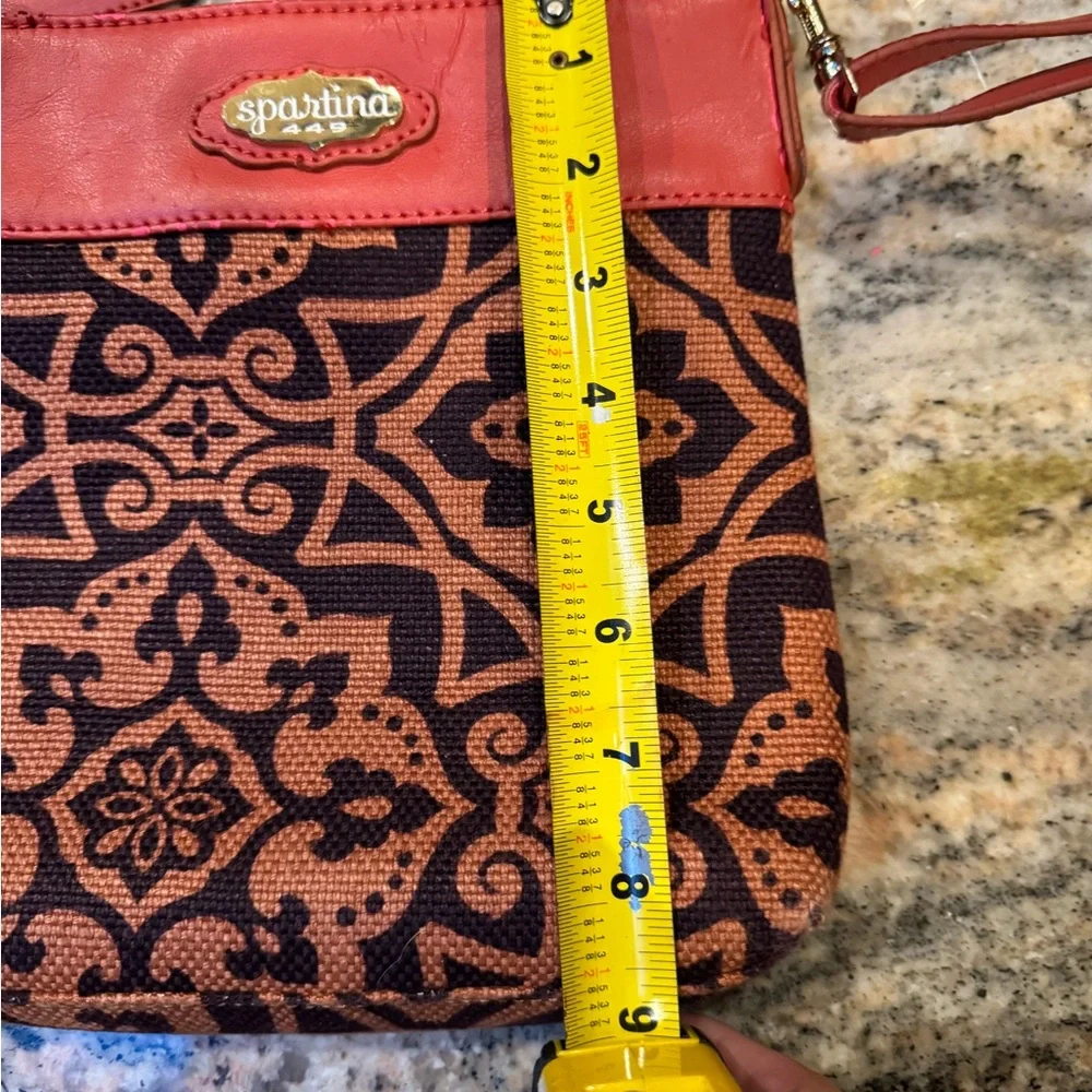 Spartina 449 brown and orange purse. Can be used as crossbody. - Picture 4 of 16